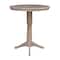 International Concepts Round 36 in Round Top Pedestal Table, 40.9 inH, Washed Gray Taupe, 36 W, 36 L, 41.9 in H, Wood K09-36RT-27B-6B-2 - alternate 2